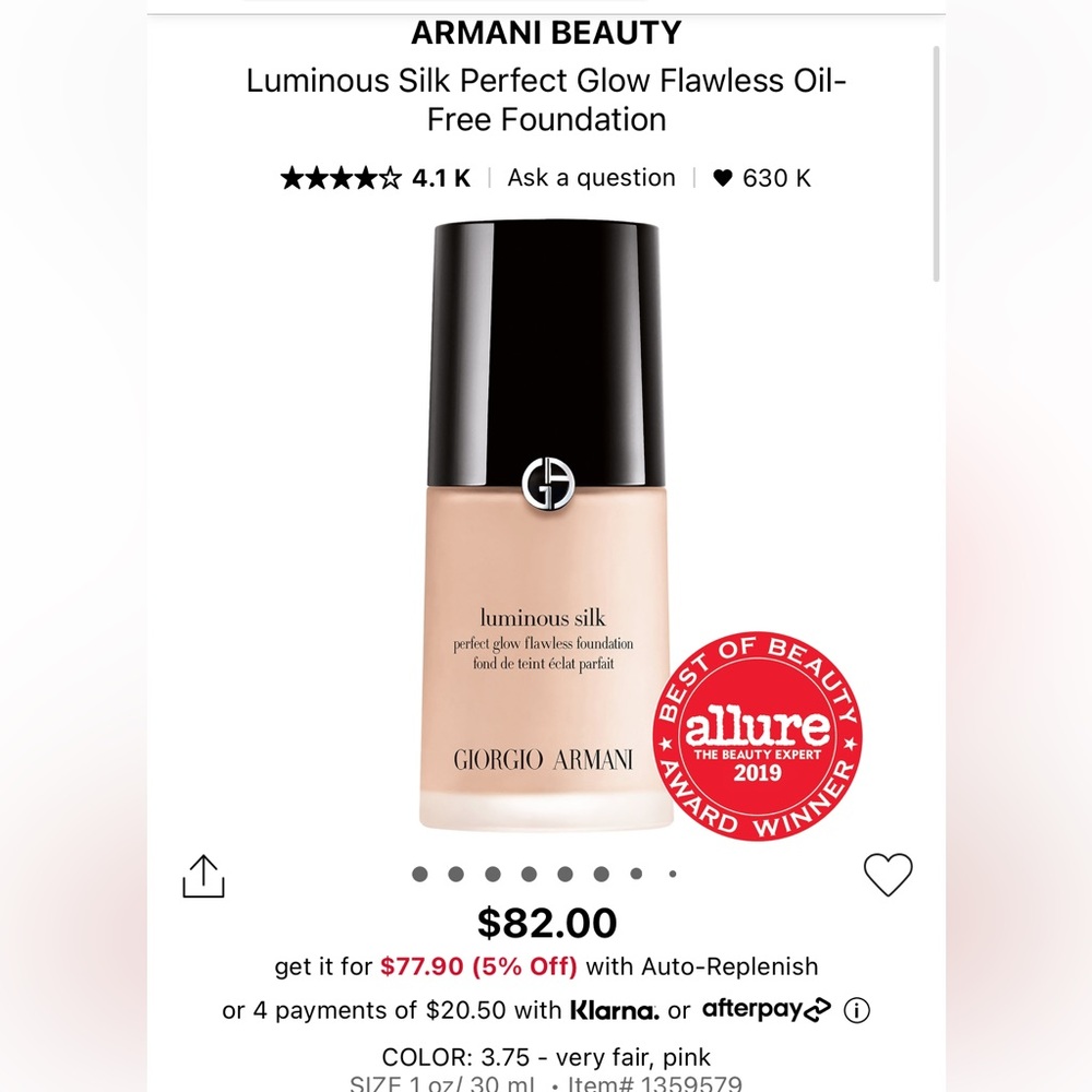 Giorgio Armani Luminous Silk Foundation